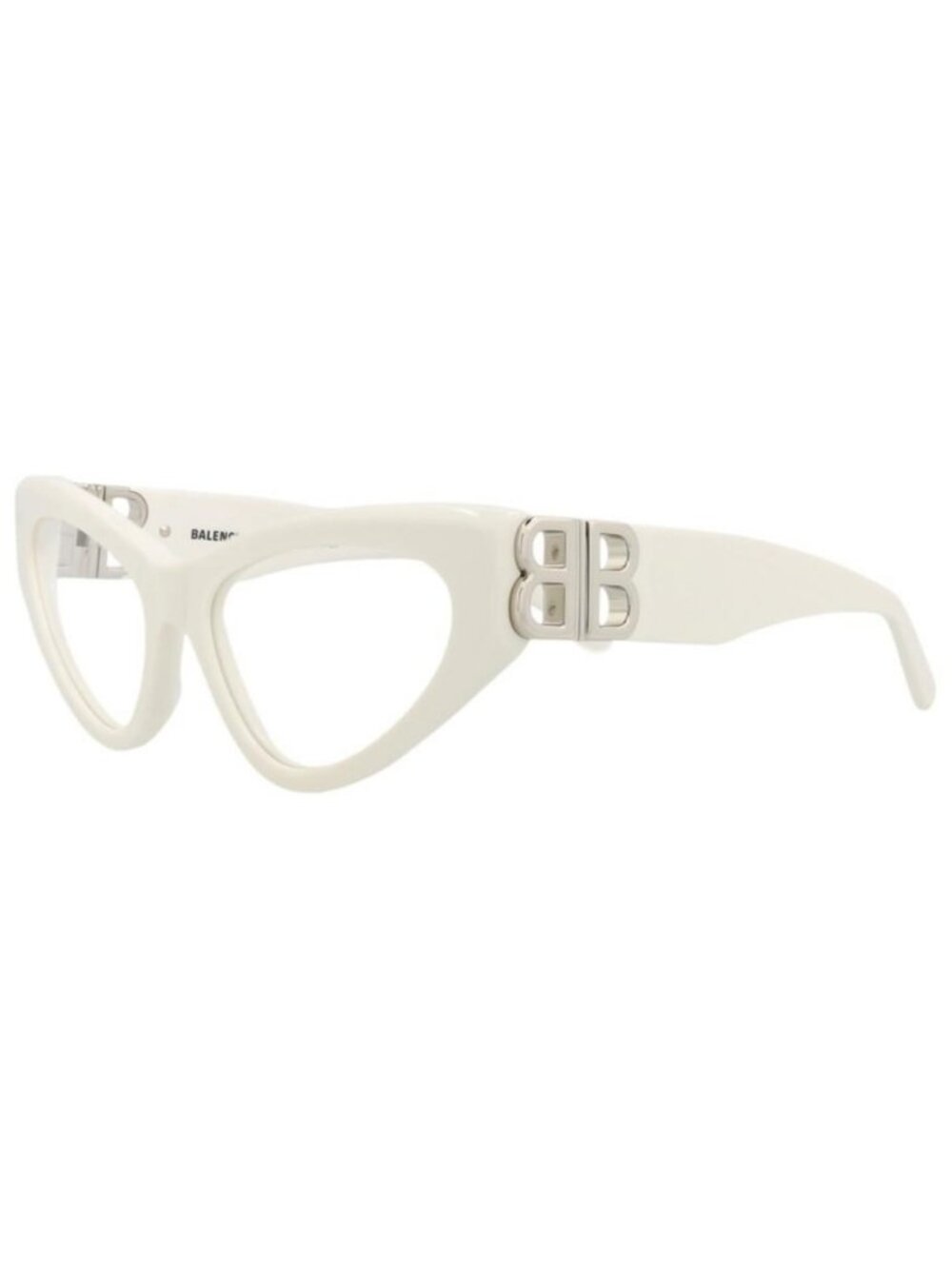 New Balenciaga Womens Cat Eye White White Transparent Fashion Designer Eyeglasse